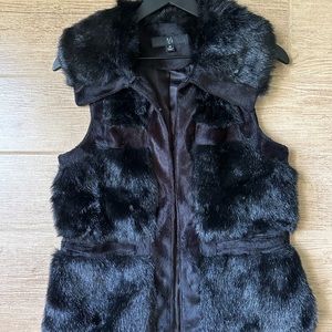 Rachel Zoe Faux Fur Black Vest